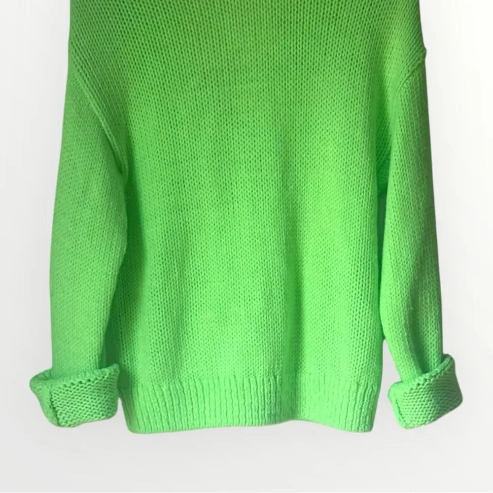 Neon Green V-Neck Sweater – Victoria’s Secret PINK Med - Picture 11 of 11